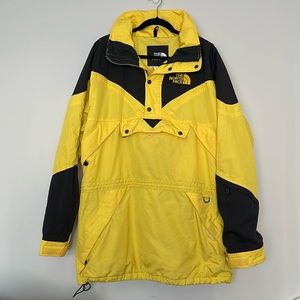 Vintage The North Face Hooded Mens Outdoor Utility Jacket Yellow/Black Size XL
